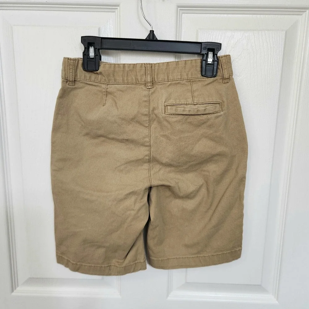 Old Navy Boys Khaki Chino Shorts Tan School Uniform Size 10 Cotton Twill
